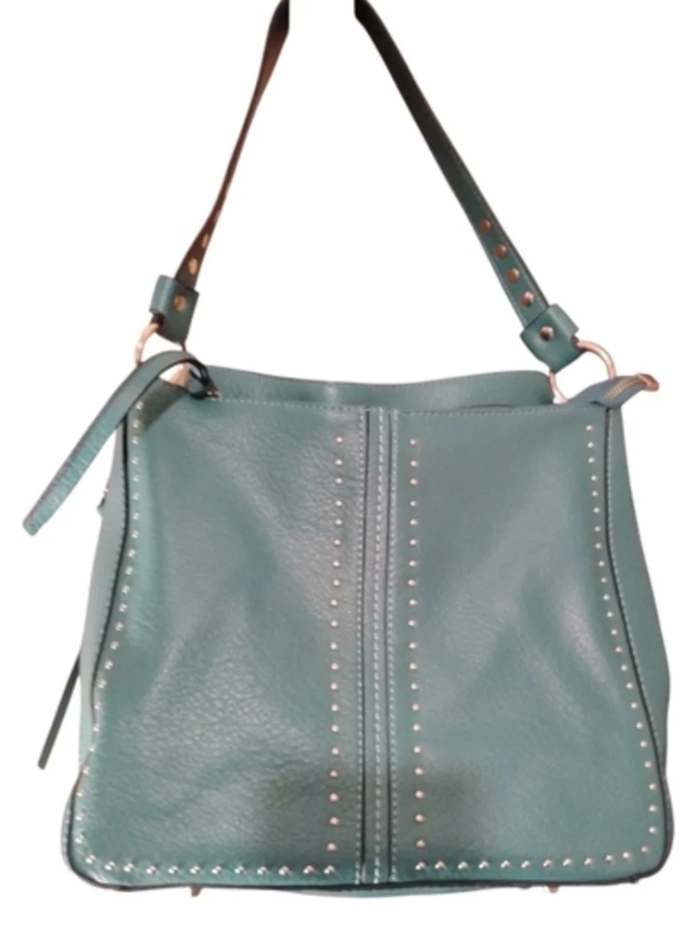 Montana West Teal Studded Shoulder Bag - Picture 2 of 15